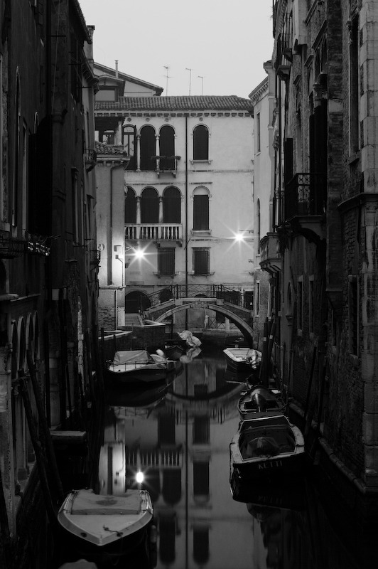 Venetian canal at daybreak