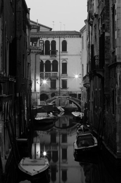 Venetian canal at daybreak